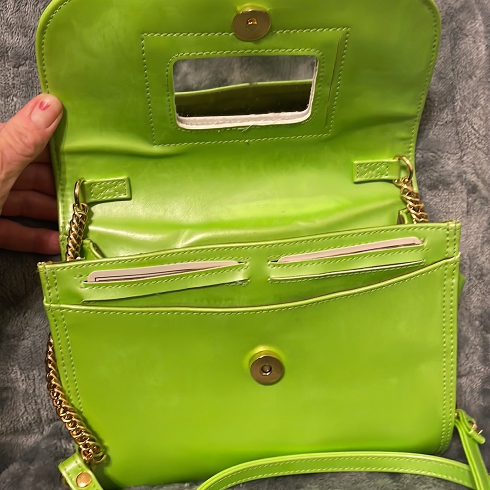 New Jennifer Moore Bright Green Shoulder Bag/Purse Gem
